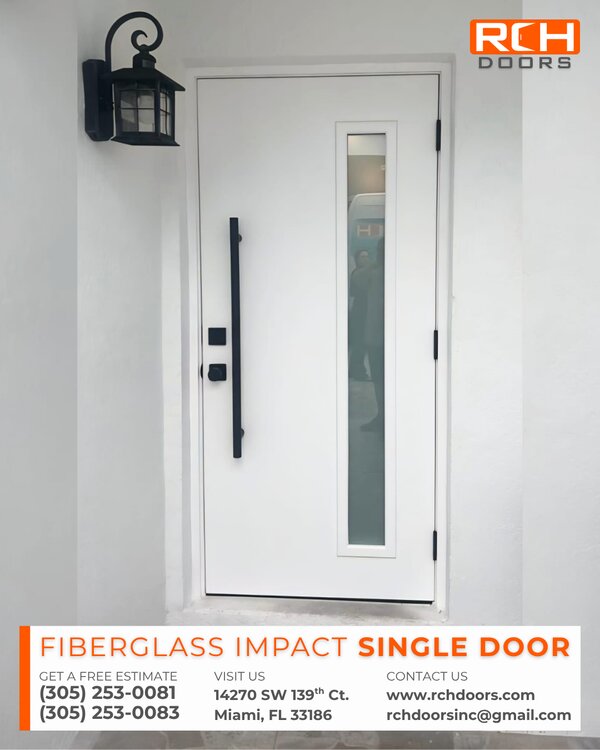 Fiberglass Single Door — Hialeah